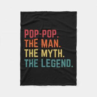 Couverture Polaire Pop-pop Man Myth Légende Daddy Grandpa Fête des pè