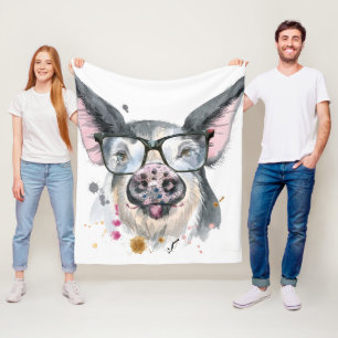 Couverture Polaire Porc à la mode