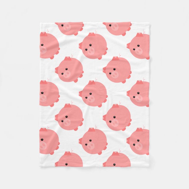 Couverture Polaire Porc potelé mignon (Devant)