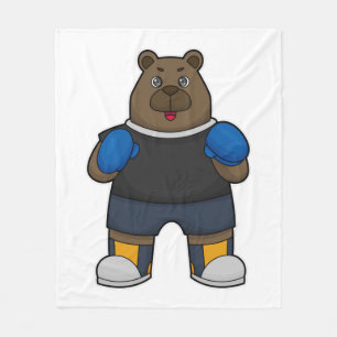 Couverture Polaire Porter comme boîte avec gants de boxe
