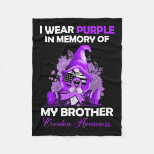 Couverture Polaire Porter le violet pour mon frère Sensibilisation à
