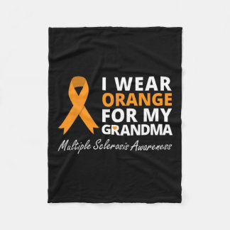 Couverture Polaire Porter Orange Pour Mon Grand-Mère Ms Awareness Rub