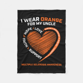 Couverture Polaire Porter Orange Pour Mon Oncle Ms Multiple Sclerosis