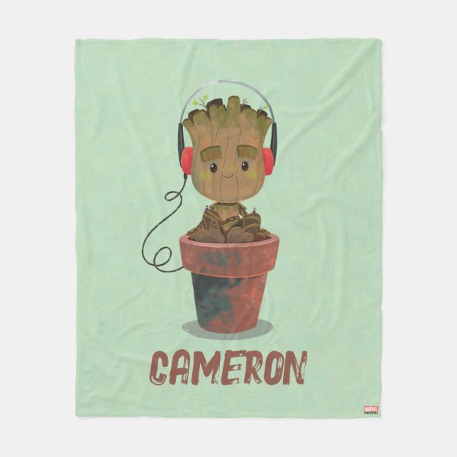 Couverture Polaire Porter un casque Groot (Devant)