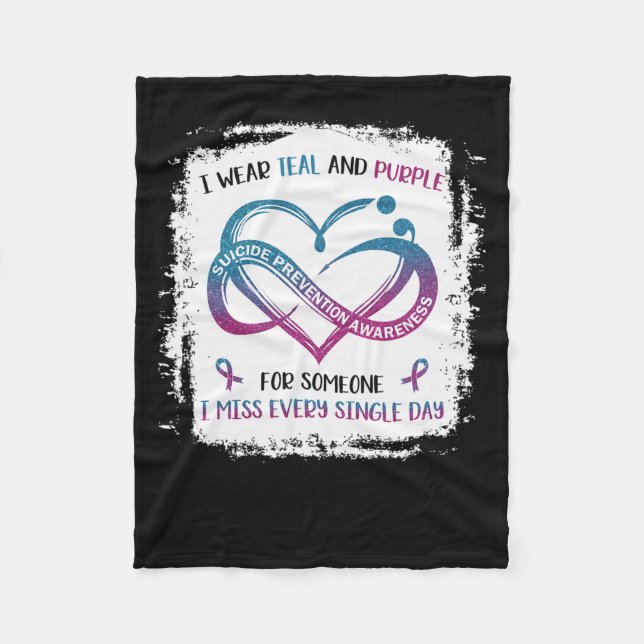 Couverture Polaire Portez Le Violet Turquoise Pour Quelqu'Un Que Je M (Devant)