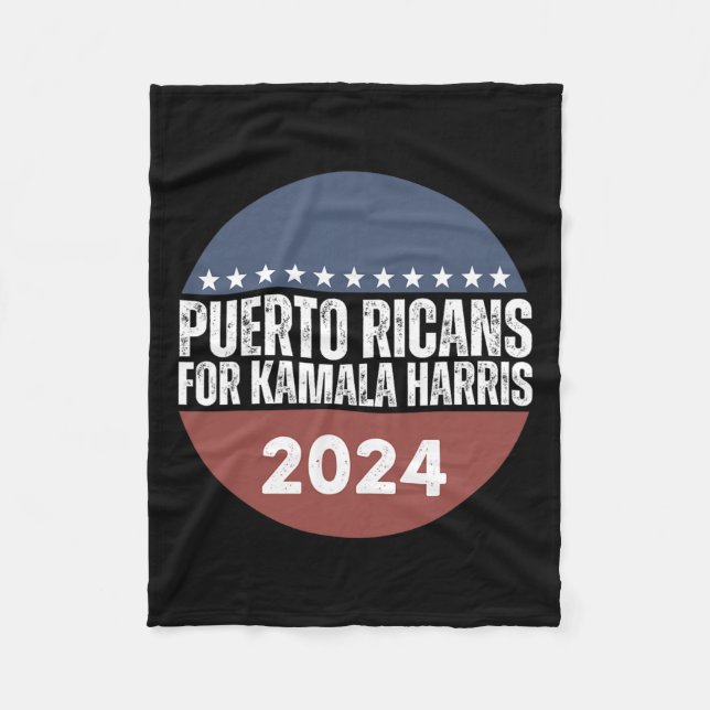 Couverture Polaire Portoricains Pour Kamala Harris 2024 (Devant)