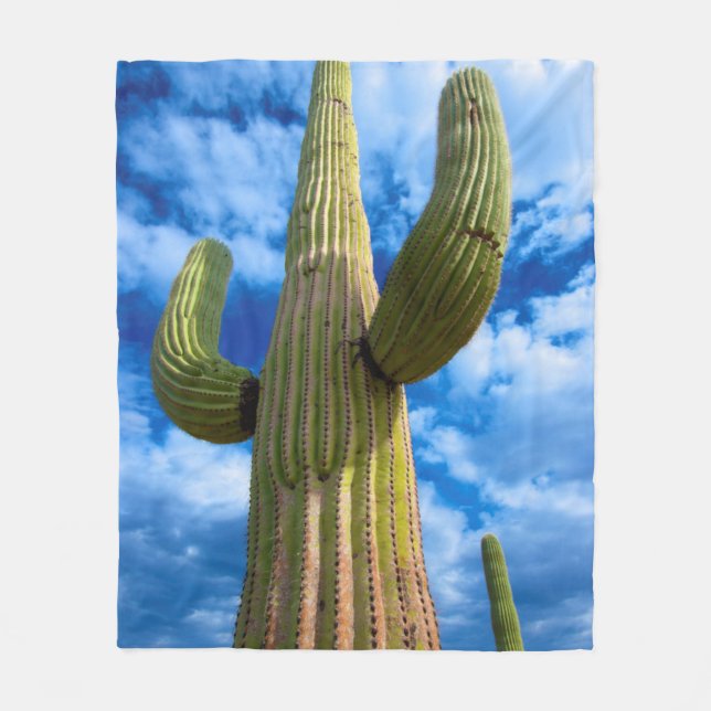 Couverture Polaire Portrait de cactus du Saguaro, Arizona (Devant)