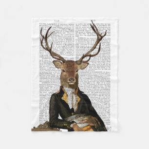 Couverture Polaire Portrait de cerfs