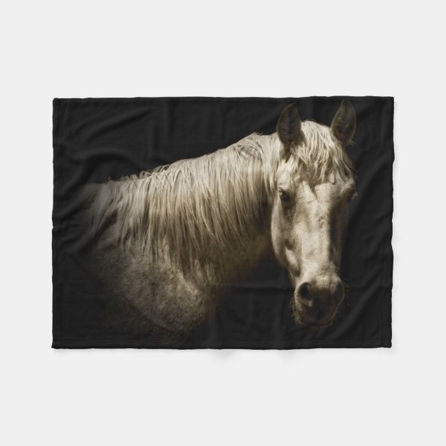 Couverture Polaire Portrait de cheval VI (Devant (Horizontal))