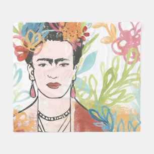 Couverture Polaire Portrait de Frida Kahlo