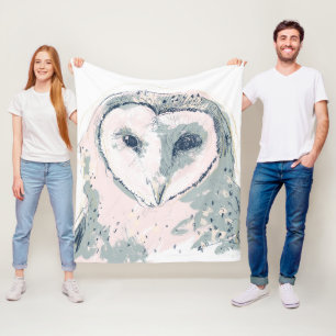 Couverture Polaire Portrait funky Owl