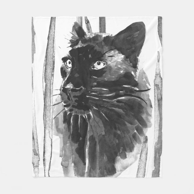 Couverture Polaire Portrait Panther (Devant)
