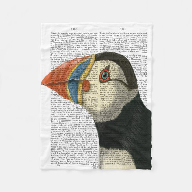 Couverture Polaire Portrait Puffin (Devant)