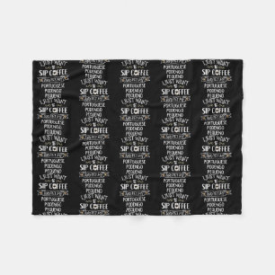Couverture Polaire Portugais Podengo Pequeno Cadeau Sip Café Animal M