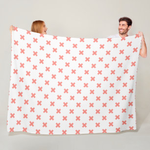 Couverture Polaire Poser les points de croix sur blanc