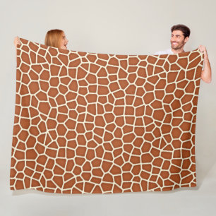 Couverture Polaire Poster de animal, Giraffe dans les tons de cuivre