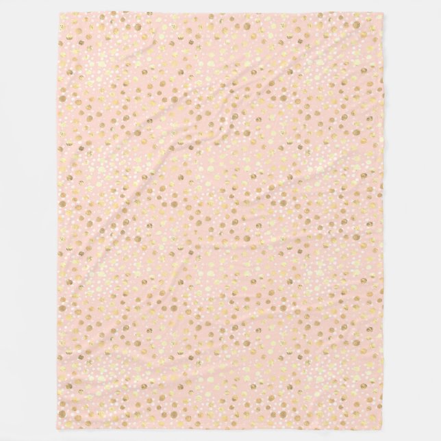 Couverture Polaire Poster de animal rose or (Devant)