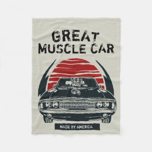 Couverture Polaire Poster de la voiture musculaire