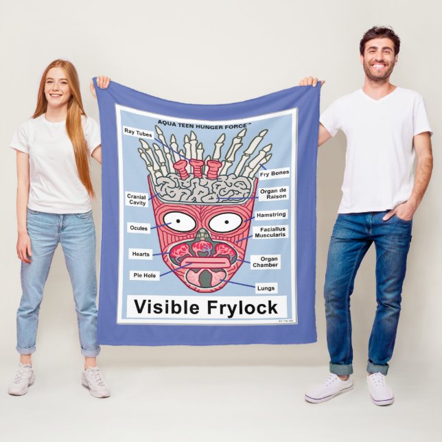 Couverture Polaire Poster de l'Aqua Ado Hunger Force Visible Frylock (En situation)