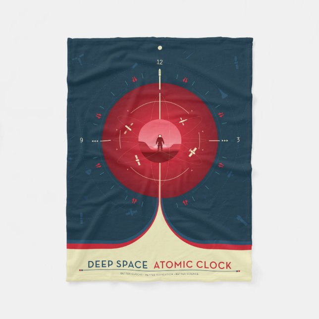 Couverture Polaire Poster de l'horloge atomique Deep Space, version r (Devant)