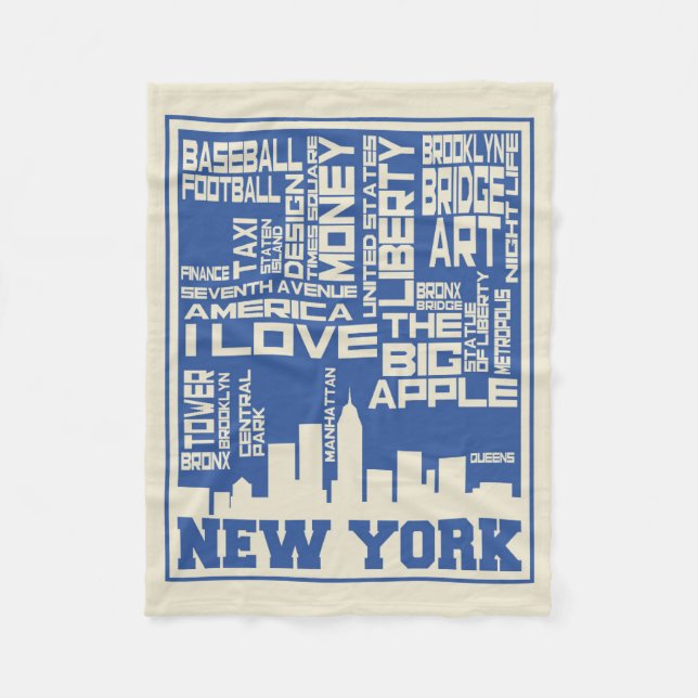Couverture Polaire Poster de typographie de New York (Devant)