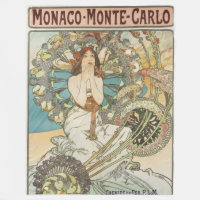 Poster Mont-Carlo vintage par Alphonse Mucha