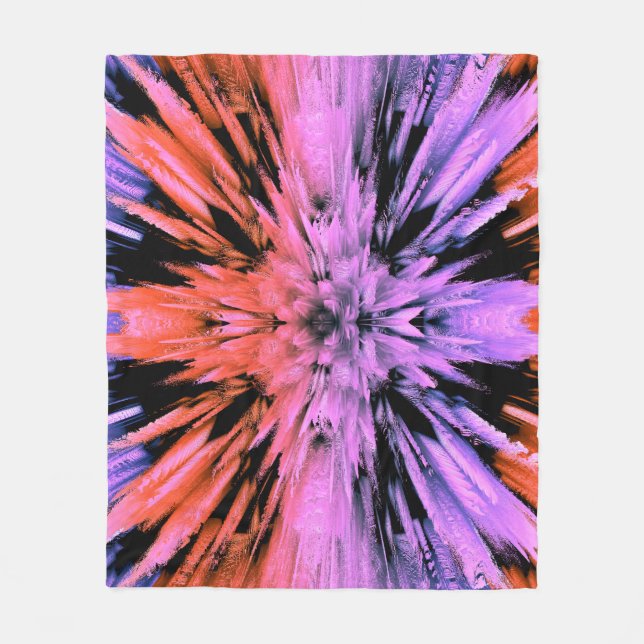 Couverture Polaire Poudre Pink Explosion Abstraite polaire (Devant)