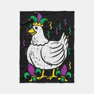 Couverture Polaire Poulet Mardi Gras Tenue Drôle Agriculture Hommes F