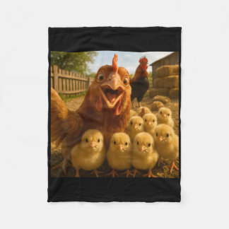 Couverture Polaire Poulets drôles de Pâques pour Halloween des poulet