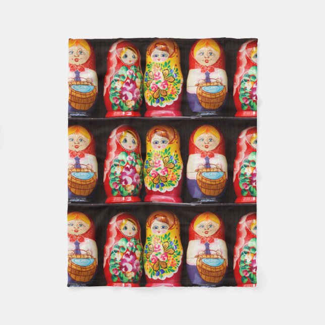 Couverture Polaire Poupées colorées de Matryoshka (Devant)