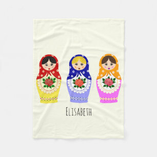 Couverture Polaire Poupées russes de matryoshka