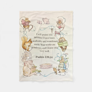 Couverture polaire pour bébé avec animaux de pépin