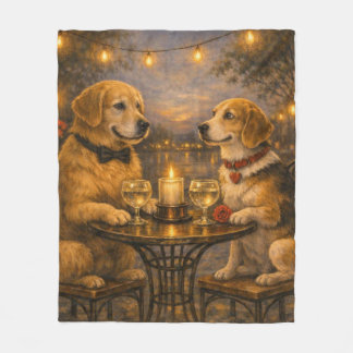 Couverture polaire pour dîner romantique pour chie