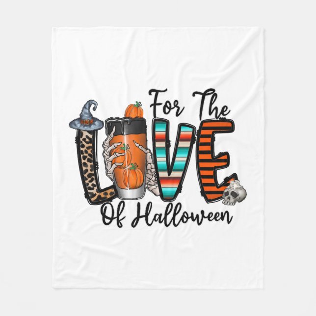 Couverture Polaire Pour L'Amour D'Halloween (Devant)
