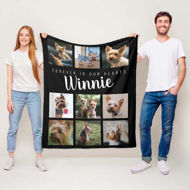 Couverture Polaire Pour toujours dans nos coeurs Pet Memorial Keepsak (En situation)