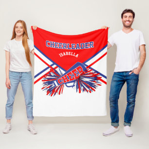 Couverture Polaire Pour un 📣 Pom-pom girl - Bleu, Blanc et Rouge 2