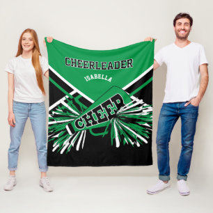 Couverture Polaire Pour une meneuse de claques - Vert, Blanc & Noir