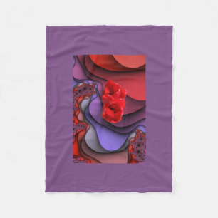 Couverture Polaire Pourpre et rouge