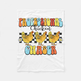 Couverture Polaire Poursuiveur de poulets professionnel drôle pour ho