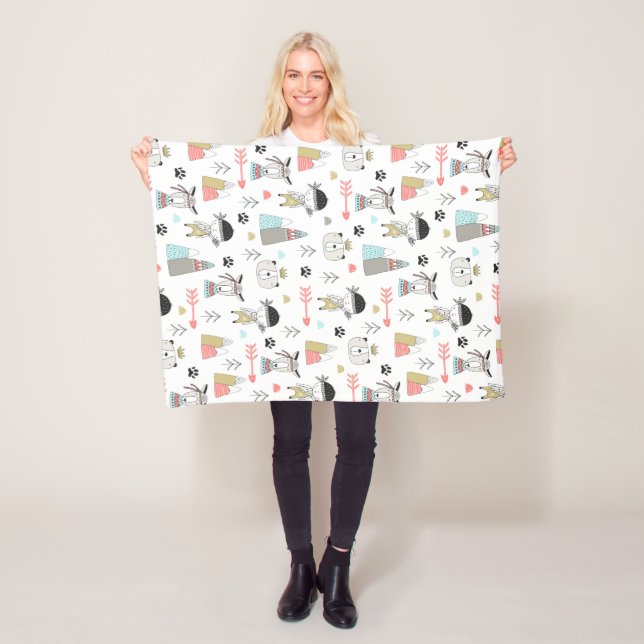 Couverture Polaire Poussette de poussette sauvage de Boho scandinave (En situation)