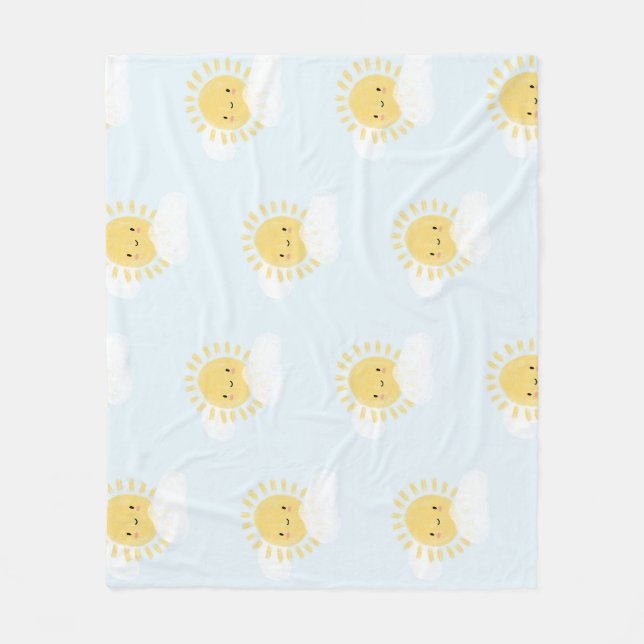 Couverture Polaire Premier anniversaire Baby shower Sunshine Cute Par (Devant)