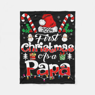 Couverture Polaire Premier Noël en tant que Papa 1er Noël corresponda