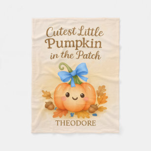 Couverture Polaire Premier Thanksgiving pour Baby Boy avec Citrouille