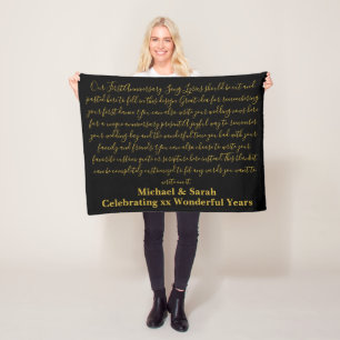 Couverture Polaire Première Danse Chanson Lyrics Anniversaire Cadeaux