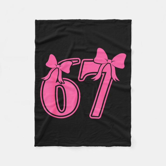 Couverture Polaire Preppy Nk Coquette Bow Lace 67 Six Seven Meme Wome (Devant)