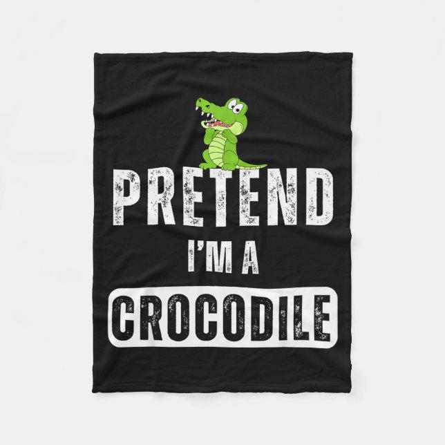 Couverture Polaire Pretend I'm A Crocodile Lazy Halloween Easy Costum (Devant)