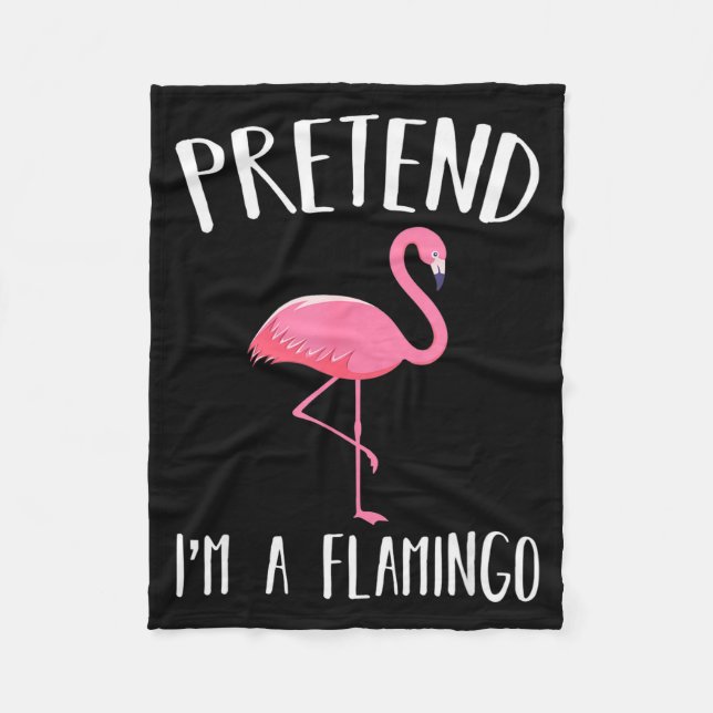 Couverture Polaire Pretend I'm A Nk Flamingo Funny Halloween Costume  (Devant)
