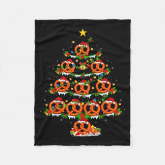 Couverture Polaire Pretzel Lover Xmas Lighting Pretzel Christmas Tree