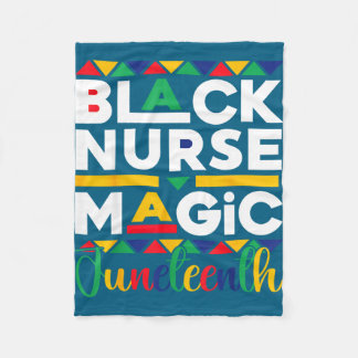 Couverture Polaire Pride black nurse magic juneteenth black history