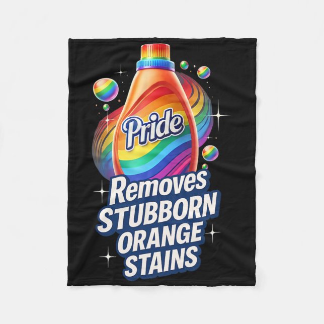 Couverture Polaire Pride supprime Orange tenace Conserve l'anti-Trump (Devant)